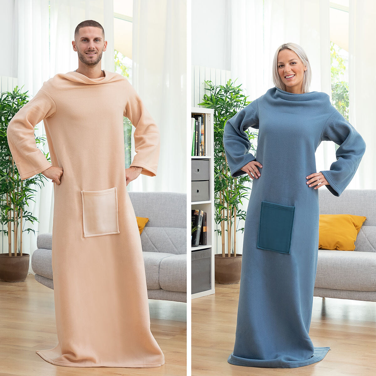 Innovagoods Enkele Mouwdeken Met Centrale Zak Faboulazy Innovagoods